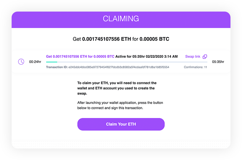 Liquality Atomic Swap Interface Claim